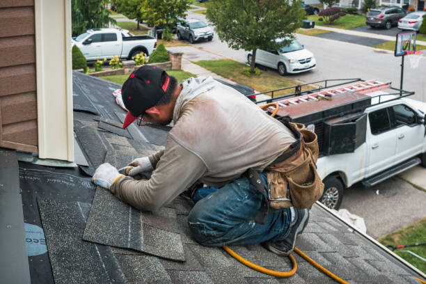 Professional Emergency Roof Repair technician working in Newton Hamilton, PA